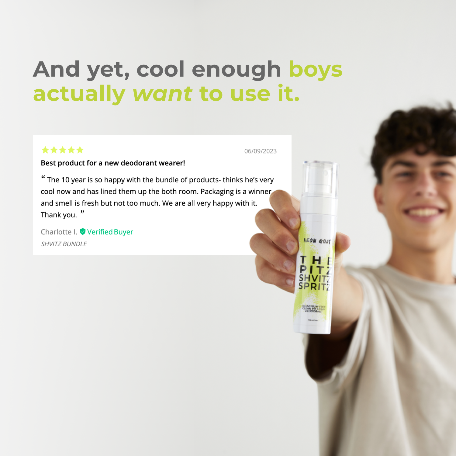 Neon Goat – Safe Deodorant for Pre-Teens & Teens – Natural Deodorant